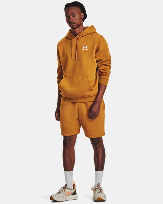 Shorts UA Essential Fleece para hombre, Yellow, pdpMainDesktop image number 2